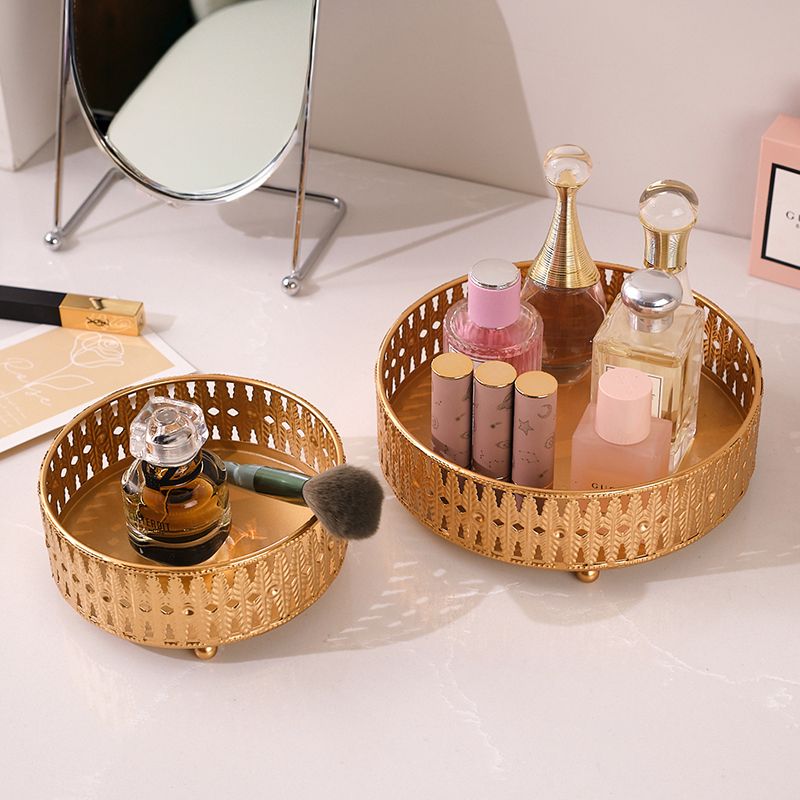 Luxury Skincare Box - 軽贅沢化粧品スキンケア用品収納ボックス ジュエリー収納ボックス ドレッサーデスクトップデコレーション 家庭用金属整理ボックス