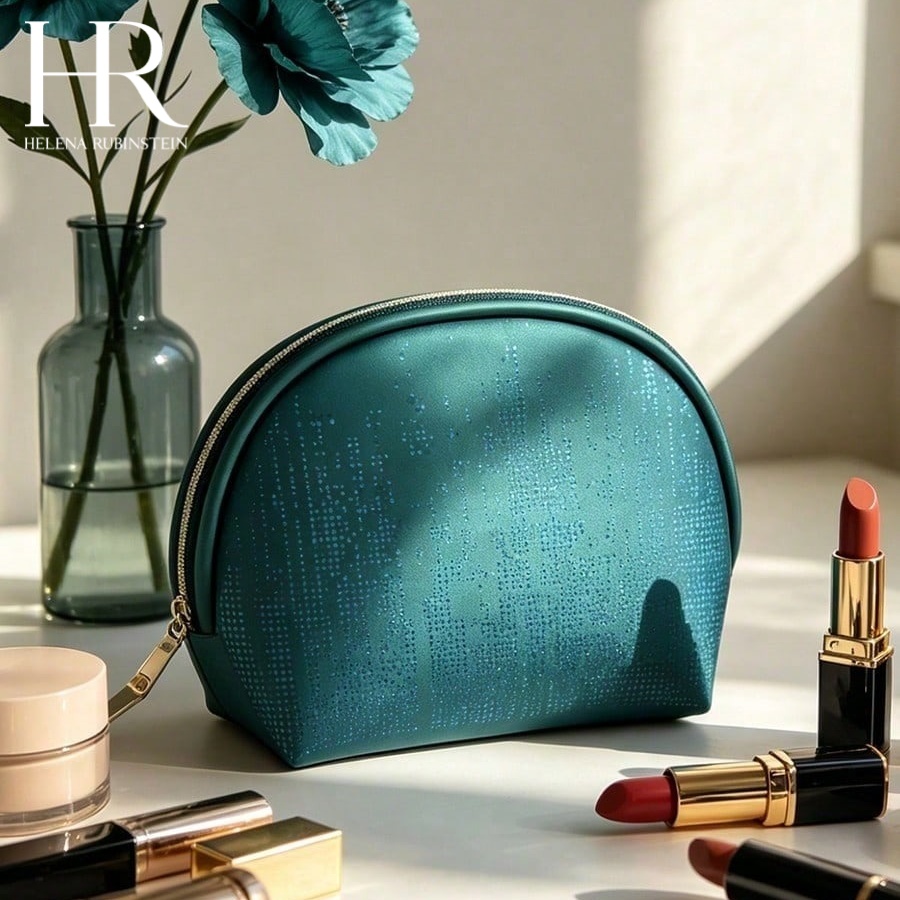 Luxury Skincare Makeup - HELENA HELENAのバッグ 高貴なミニマリストテクスチャード収納バッグ スキンケア製品用 高級ファッションメイクアップポーチ 高級感に最適