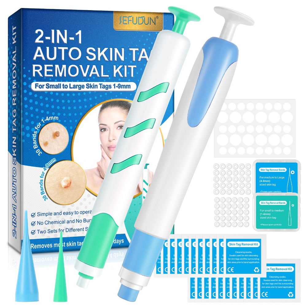 Luxury Skincare Acne - 2-IN-1自動スキンタグ除去ツールキット 痛みのないほくろニキビいぼ除去ペン ボディいぼドット治療リムーバー フェイシャルスキンケアツール