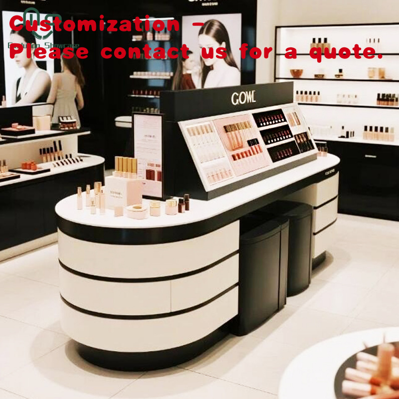 Luxury Skincare Store - カスタムモダンラグジュアリー3Dデザイン化粧品店什器メイクアップショーケースアクリルディスプレイショッピングモールスキンケアストア