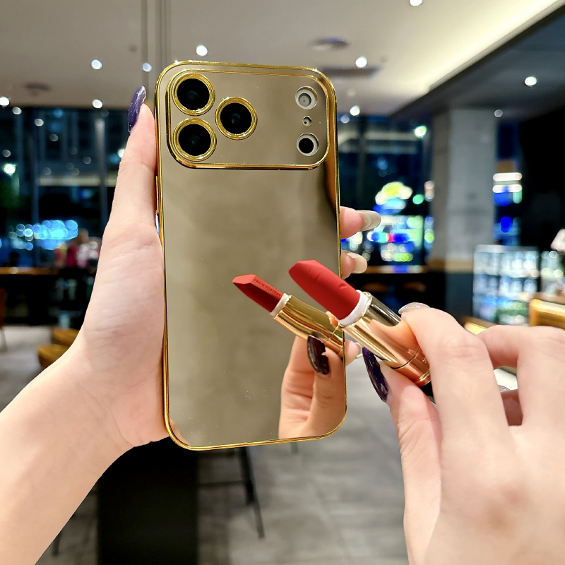 高級無地耐衝撃メイクアップミラー付きスマホケース iPhon - Luxury Skincare Products のレビューと価格