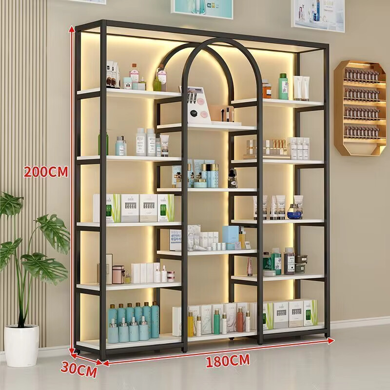 カスタム2026高級美容サロン照明付きディスプレイ棚化粧品ネ - Luxury Skincare Store のレビューと価格