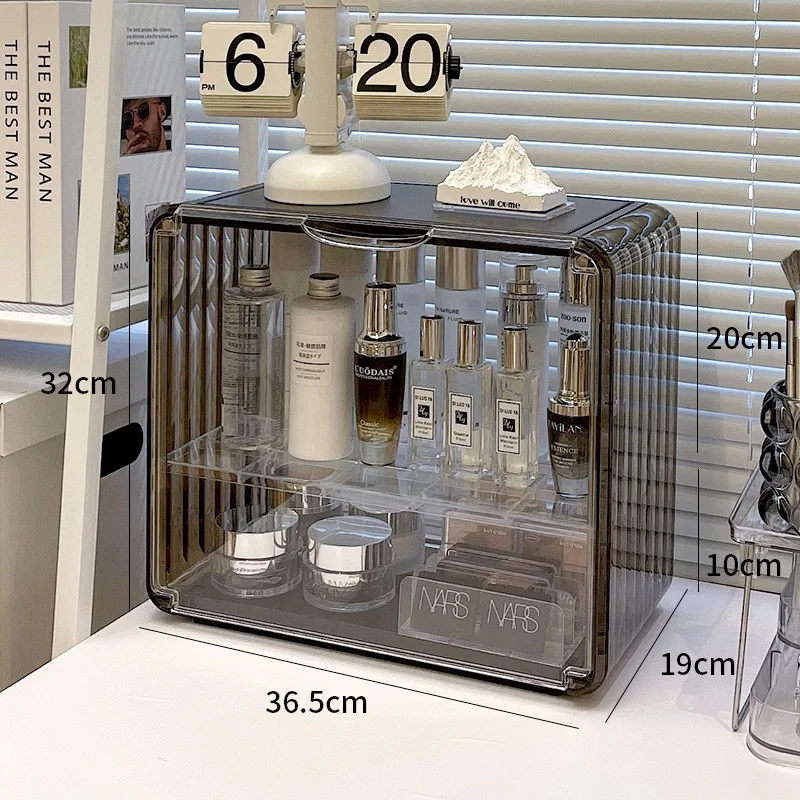 軽贅沢2層アクリル製防塵透明寝室用ドレッサー口紅スキンケア棚 - Luxury Skincare Box のレビューと価格