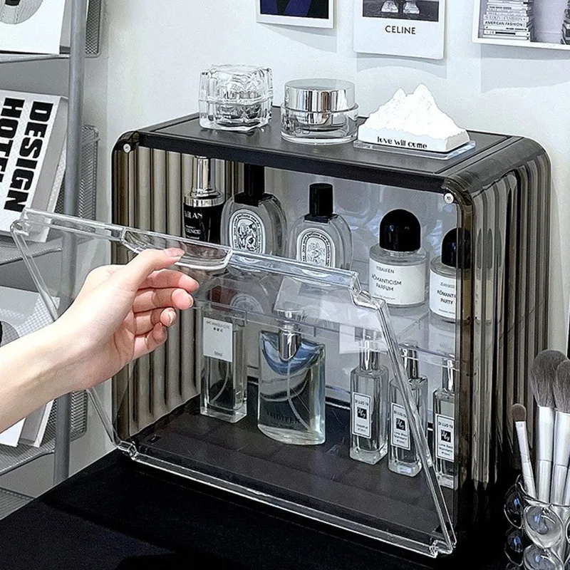 軽贅沢2層アクリル製防塵透明寝室用ドレッサー口紅スキンケア棚 - Luxury Skincare Box のレビューと価格