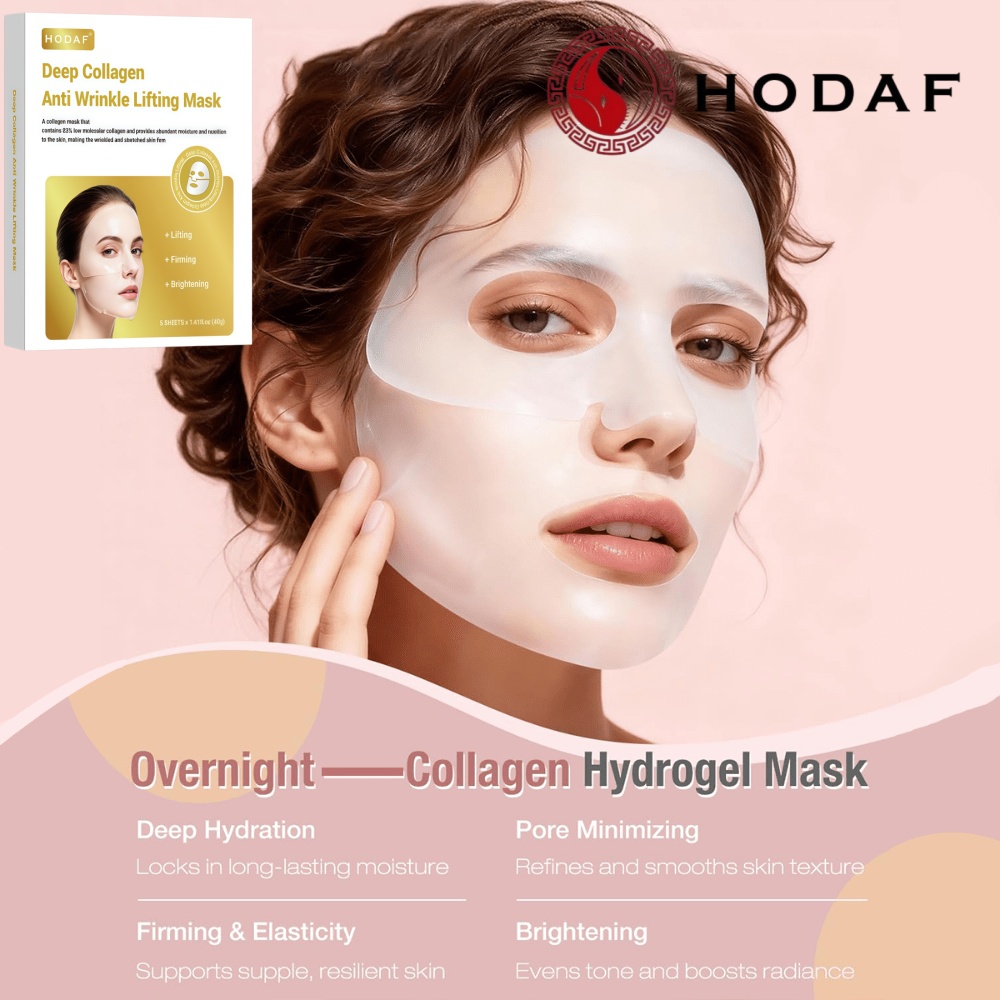 HODAF 5枚入りバイオコラーゲンフェイスマスク 毛穴縮小 - Luxury Skincare Store のレビューと価格
