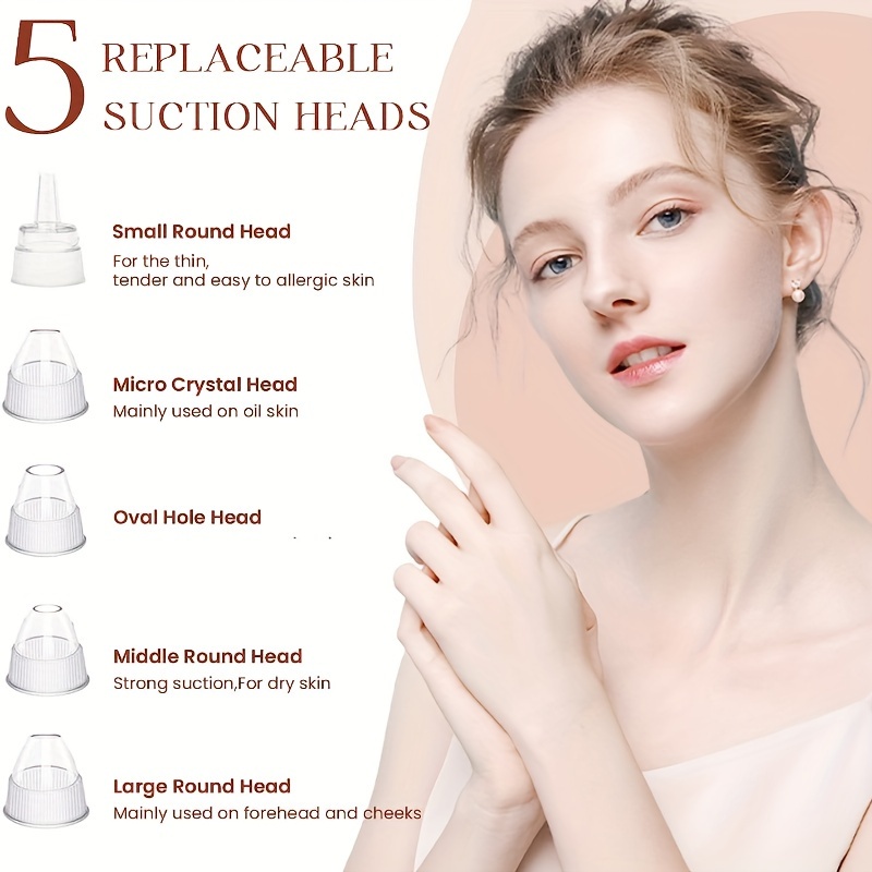 にきび除去毛穴真空 - 5 吸引 - USB 拒否顔毛穴クリ - Luxury Skincare Acne のレビューと価格