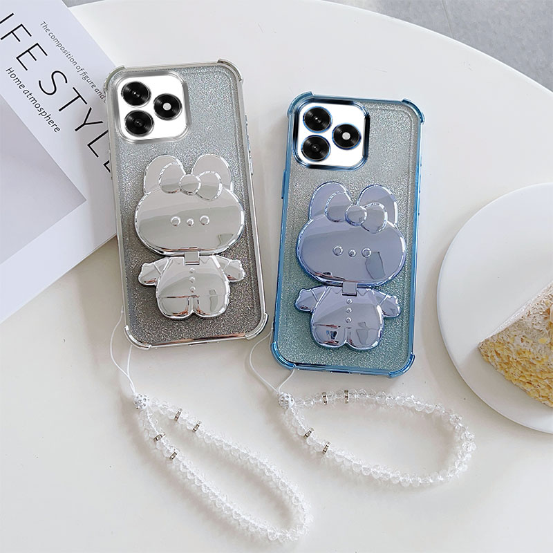 高級耐衝撃スマホケース 可愛いウサギメイクアップ回転スタンド - Luxury Skincare Products のレビューと価格