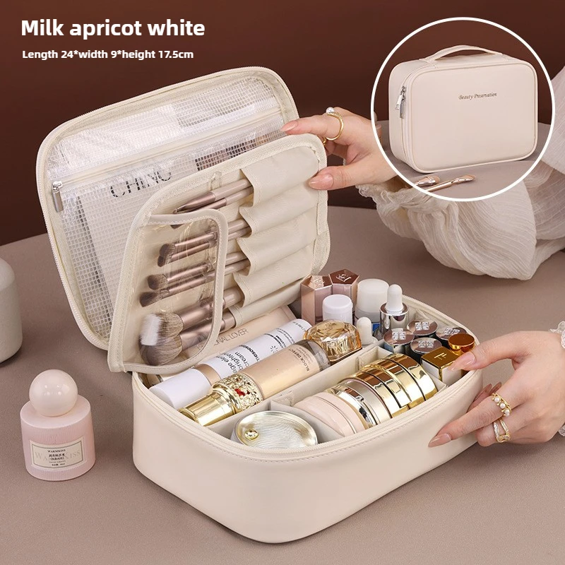 新しい女性用大容量化粧ポーチ、ポータブル高級トラベルメイクア - Luxury Skincare Box のレビューと価格