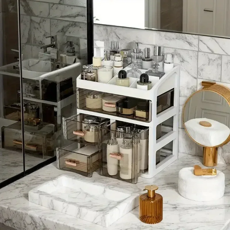 化粧品収納ボックス メイクケース ブラシ 口紅ホルダー スキ - Luxury Skincare Box のレビューと価格
